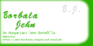 borbala jehn business card